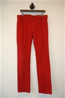 Deep Red Alexander McQueen Denim, size 32