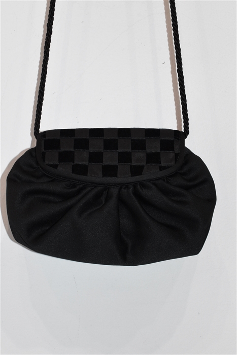 Black Satin Fendi - Vintage Evening Bag, size S