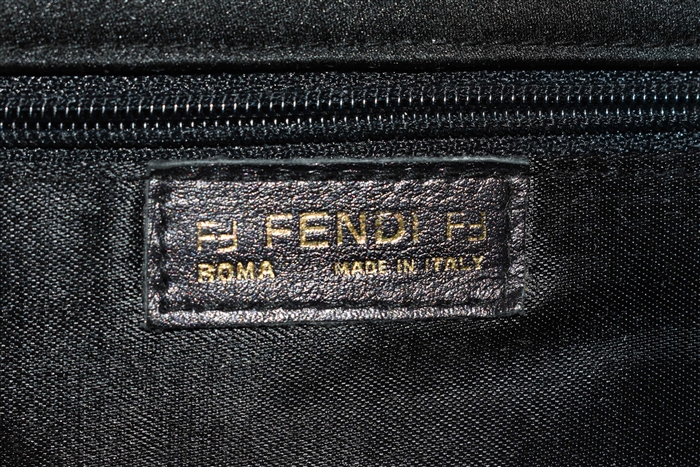 Black Satin Fendi - Vintage Evening Bag, size S