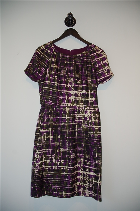 Abstract Print Oscar de la Renta Sheath Dress, size 6