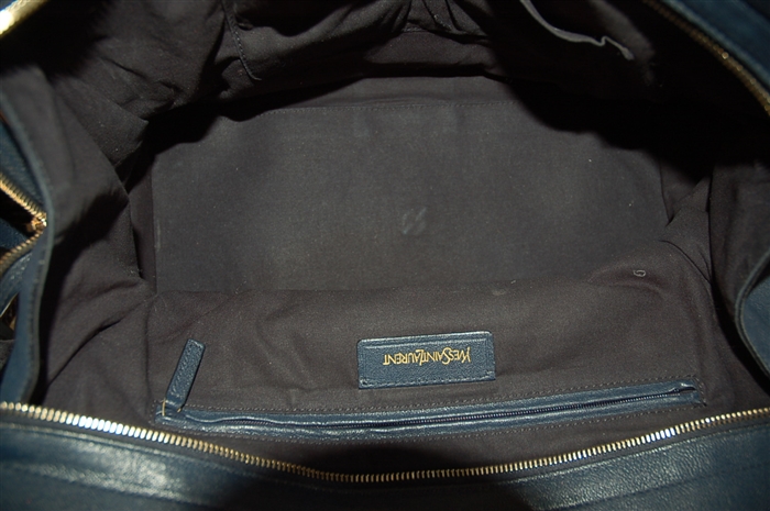 Navy Saint Laurent Satchel, size M