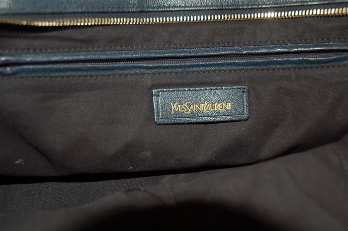 Navy Saint Laurent Satchel, size M