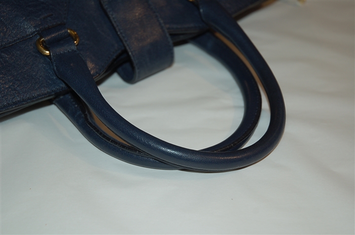 Navy Saint Laurent Satchel, size M