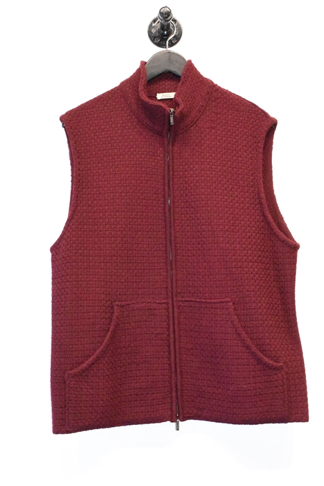 Burgundy Maurizio Baldassari Vest, size XL