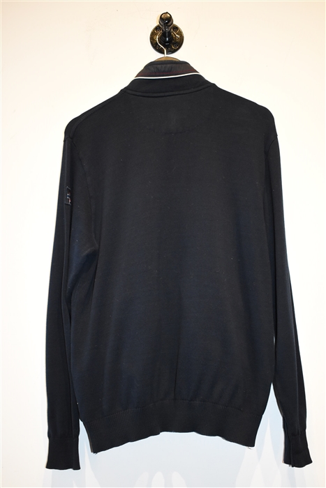 Navy Paul & Shark Zippered Sweater, size L