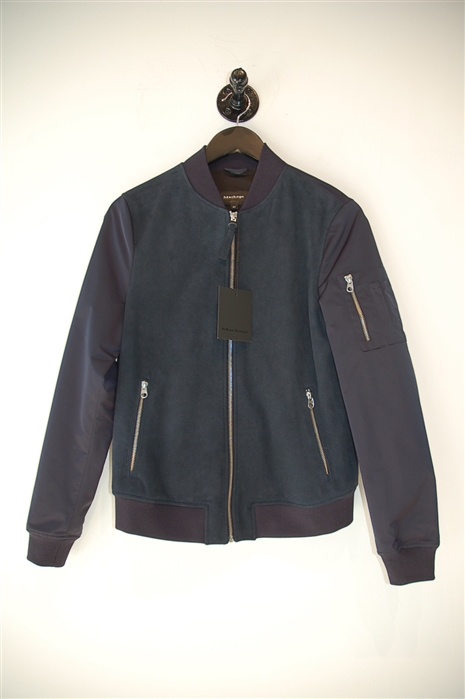 Navy Mackage Bomber Jacket, size S