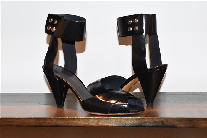 Black Leather Isabel Marant - Etoile Sandal, size 10