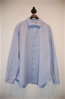 Sky Blue Armani Collezioni Button Shirt, size 2XL