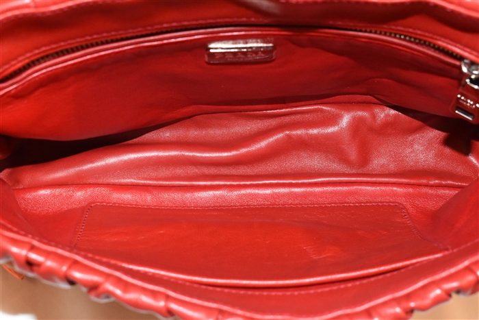 Deep Red Prada Shoulder Bag, size S