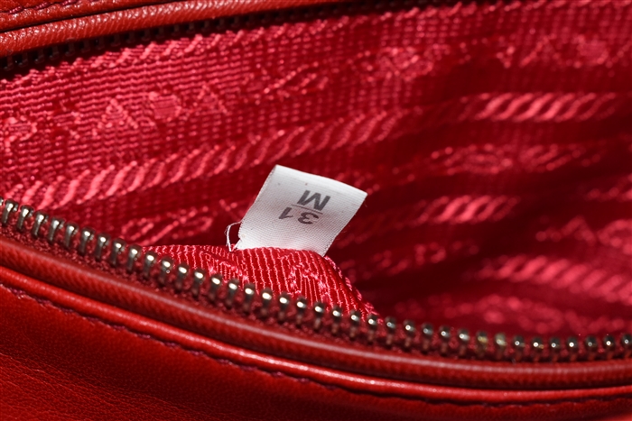 Deep Red Prada Shoulder Bag, size S