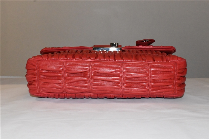 Deep Red Prada Shoulder Bag, size S