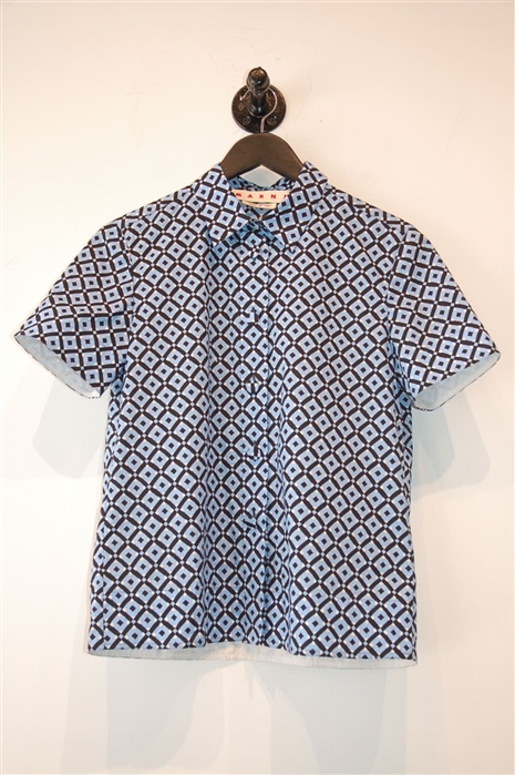 Geometric Marni Short-Sleeved Top, size 4