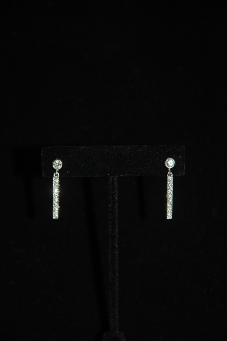 Rhodium Nina Ricci Earrings, size O/S