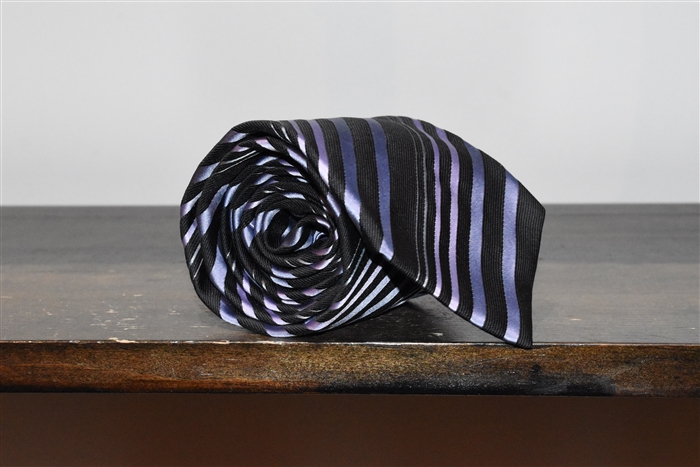 Black Stripe Valentino Tie, size O/S