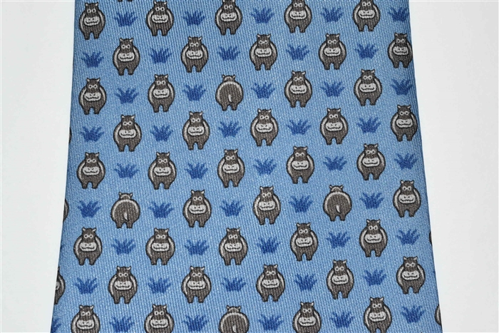 Dusk Blue Hermes Tie, size O/S