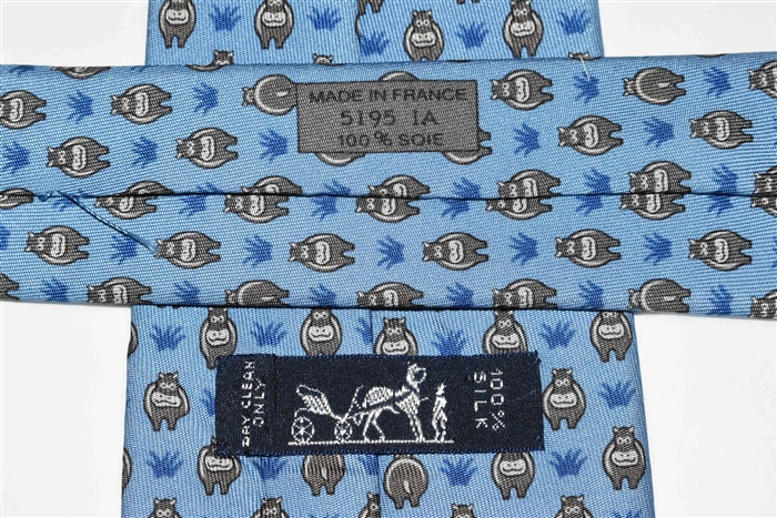 Dusk Blue Hermes Tie, size O/S