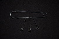 Shiny Black Alexander McQueen Brooch, size O/S