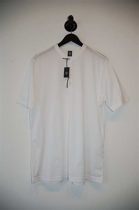 Crisp White Eleventy Henley, size XL