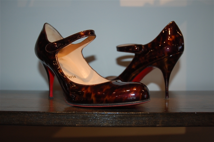 Tortoise Shell Christian Louboutin Mary Janes, size 8
