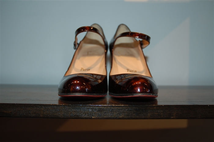 Tortoise Shell Christian Louboutin Mary Janes, size 8