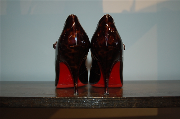 Tortoise Shell Christian Louboutin Mary Janes, size 8