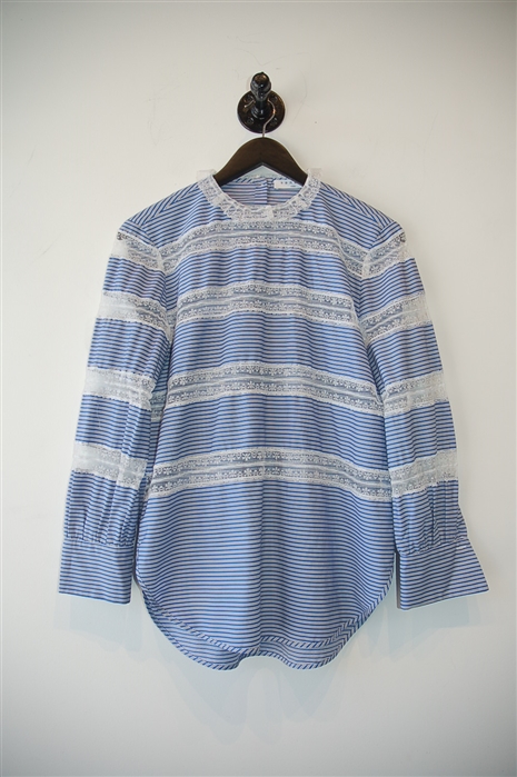 Blue Stripe Sandro Blouse, size S