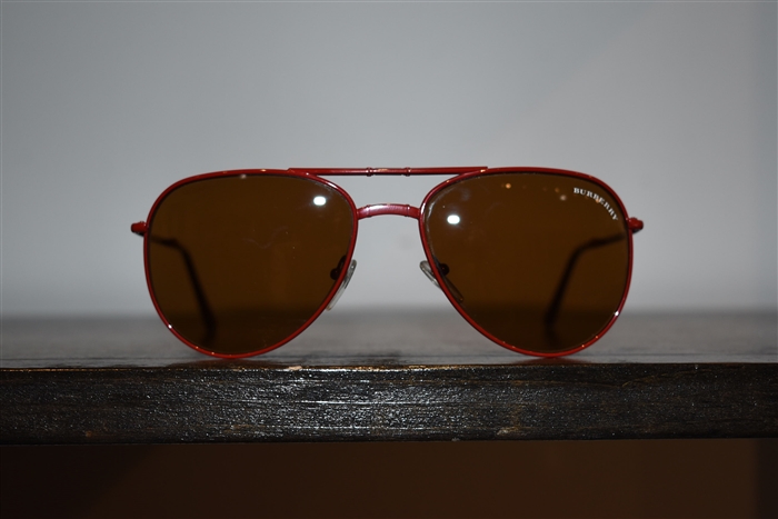 Deep Red Burberry Sunglasses, size O/S