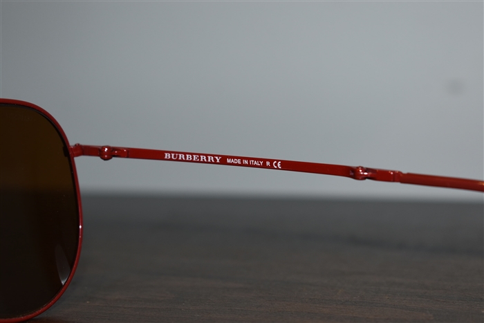 Deep Red Burberry Sunglasses, size O/S