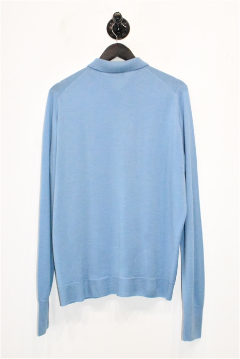 Dusk Blue John Smedley Polo, size L