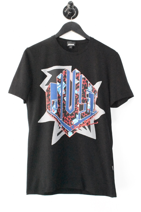 Black Just Cavalli T-Shirt, size L