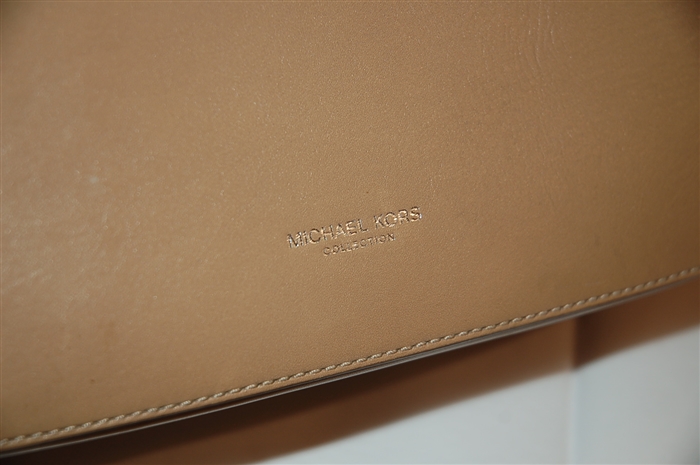 Tan Michael Kors Collection Bucket Bag, size M