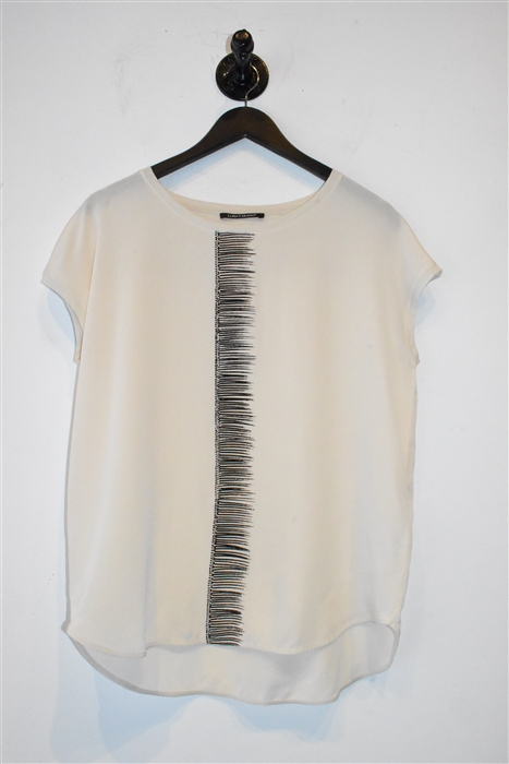 Pale Beige Luisa Cerano Cap-Sleeve, size 8