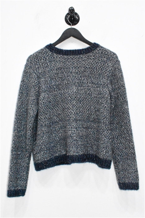 Navy Melange Maje Cardigan, size M