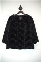 Black Velvet Pink Tartan Dress Jacket, size L