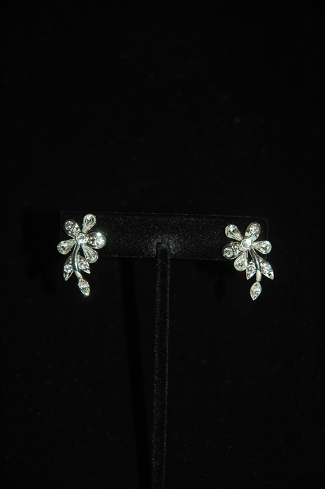 Rhodium Nina Ricci Earrings, size O/S