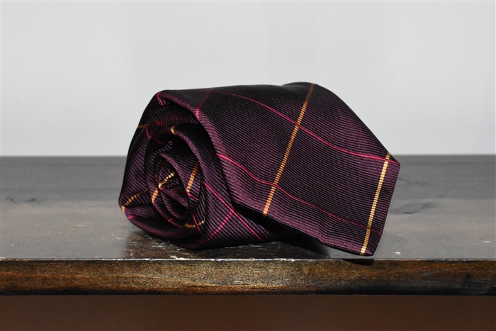 Red Check Burberry Tie, size O/S
