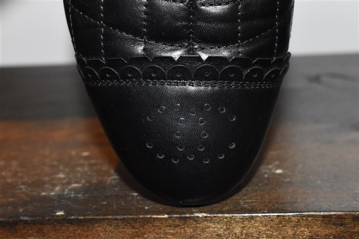 Black Leather Chanel Chelsea Boots, size 9