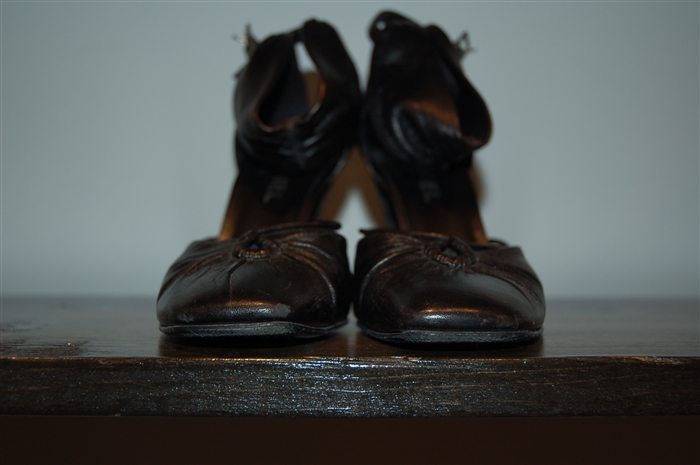 Ebony Chanel Pumps, size 8