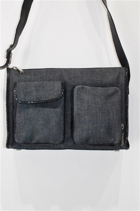 Denim Blue Escada Shoulder Bag, size M