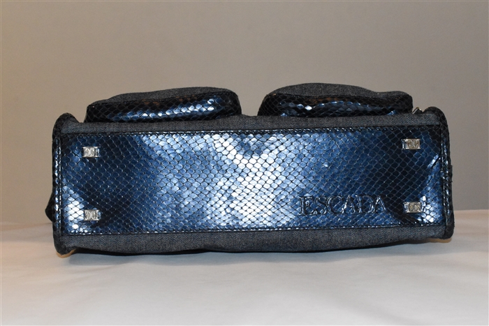 Denim Blue Escada Shoulder Bag, size M
