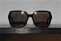 Shiny Black Chanel Sunglasses, size O/S