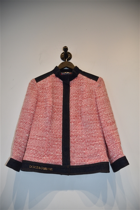 Pink Tweed Dolce & Gabbana Tweed Jacket, size 6