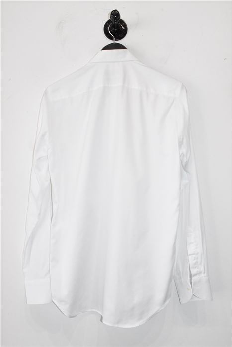 Crisp White Canali Button Shirt, size M