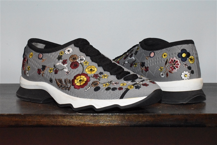 Floral Fendi Slip-On Sneaker, size 8