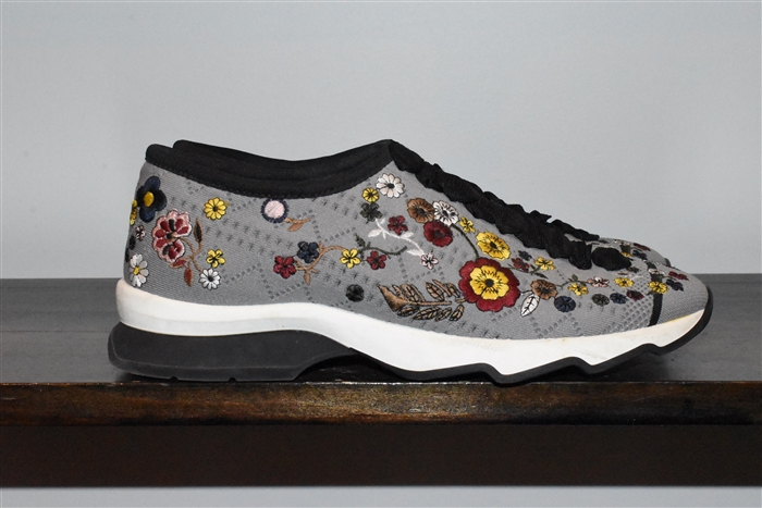 Floral Fendi Slip-On Sneaker, size 8