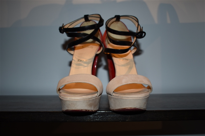 Colour Blocked Christian Louboutin Platform Sandals, size 8