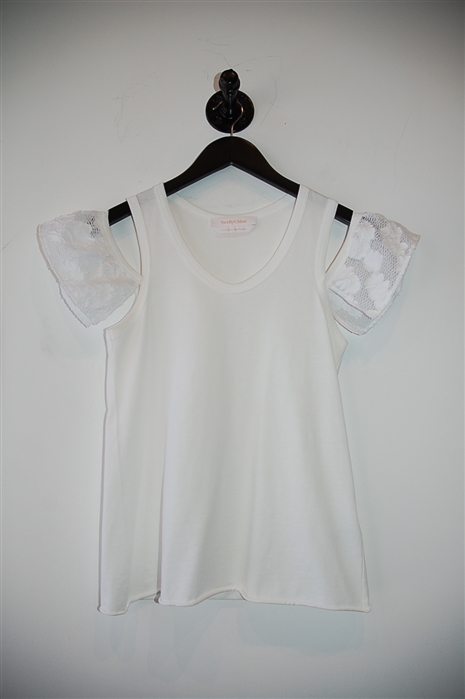 Soft White See by Chloe Cold-Shoulder Top, size 2