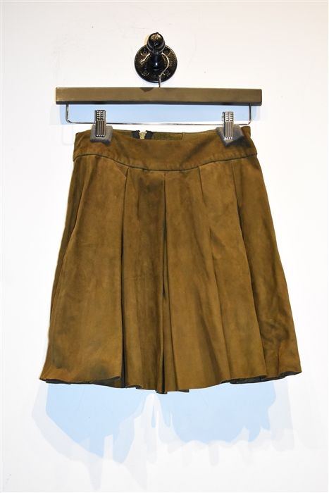 Dark Russet Alice + Olivia Pleated Skirt, size 0
