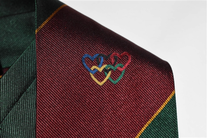 Green Stripe Moschino Tie, size O/S