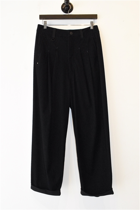 Basic Black High Wide-Leg Trousers, size 10